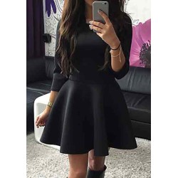 Langarm Kleid schwarz